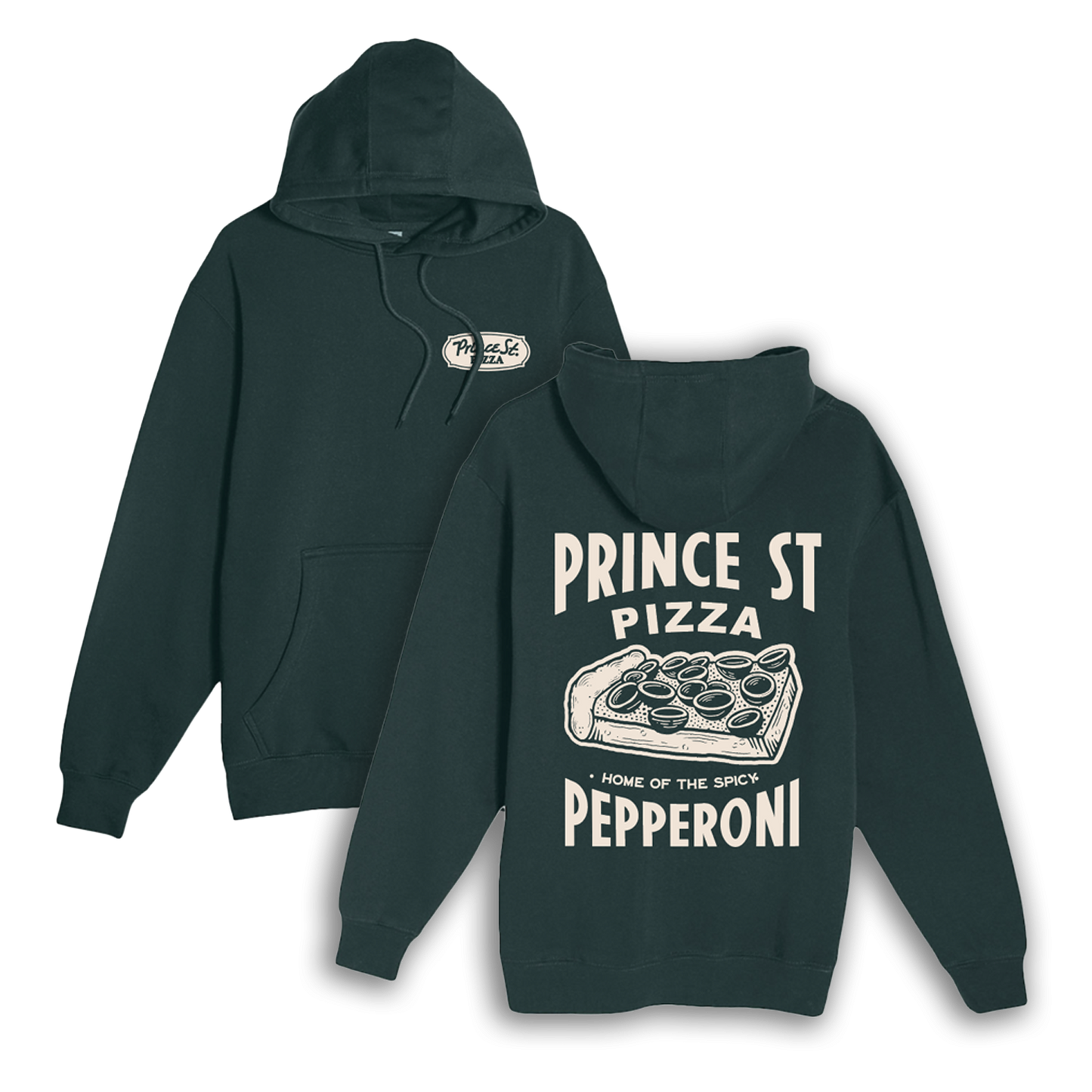 Prince St. Pizza Green Hoodie
