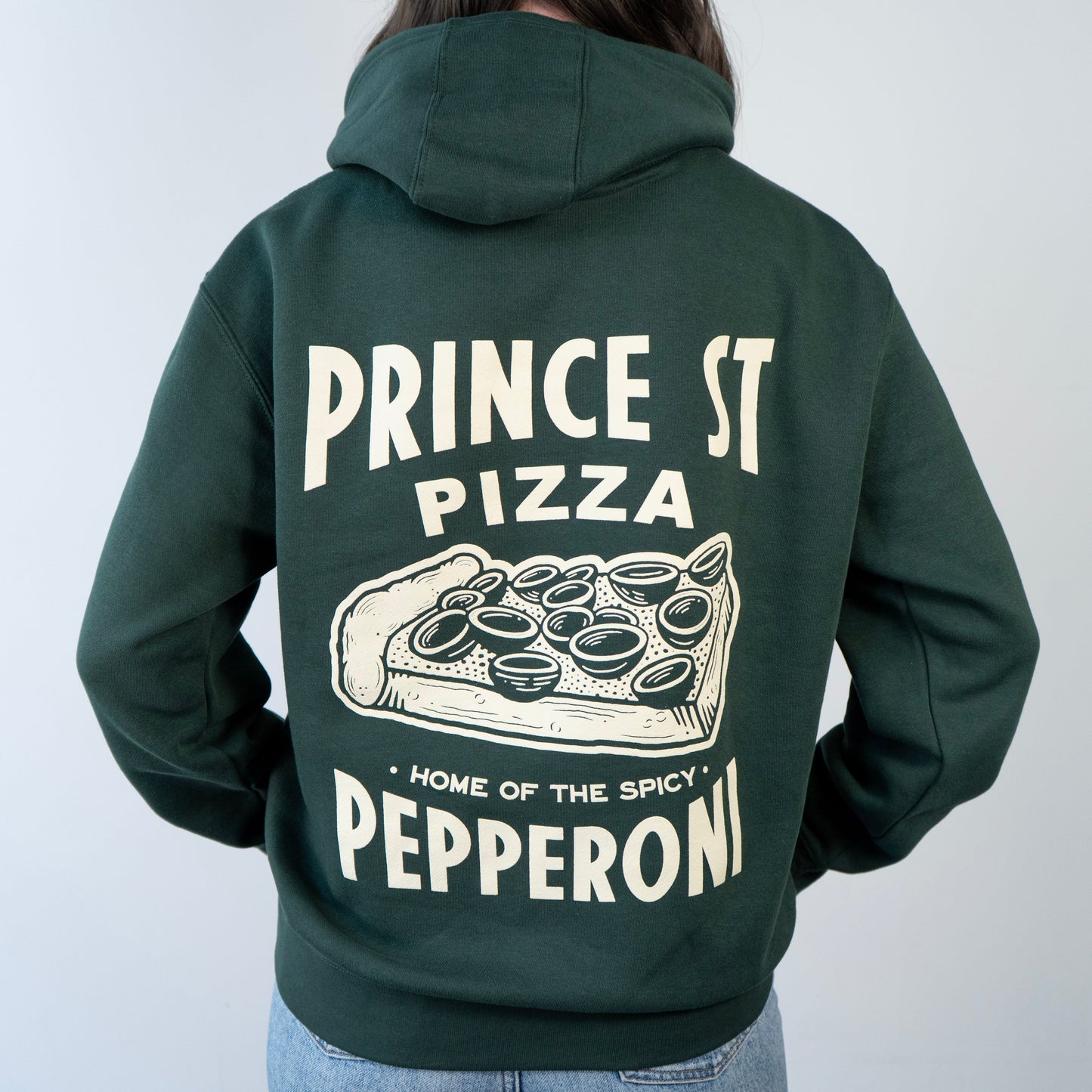 Prince St. Pizza Green Hoodie
